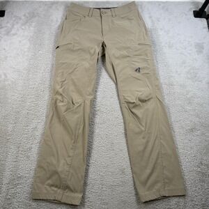 Eddie Bauer Pants Mens 30x32 Khaki Tan First Ascent Outdoor Hiking Nylon Stretch